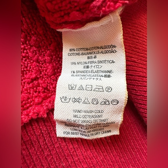 Free People Found My Friend Balloon Sleeve Sweater In Vibrant Red Hue Size M - Picture 8 of 16